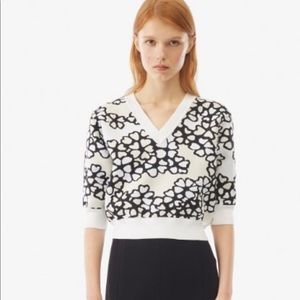 Floral sweater crop top